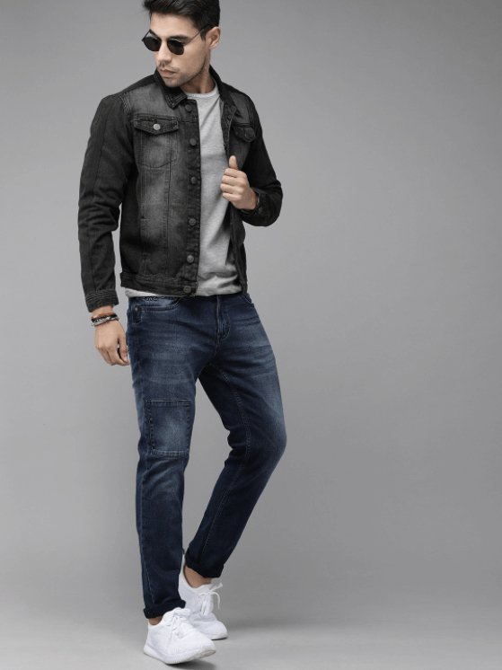 Mens Denim Jacket Black - DENIMS - Denim Jacket - 