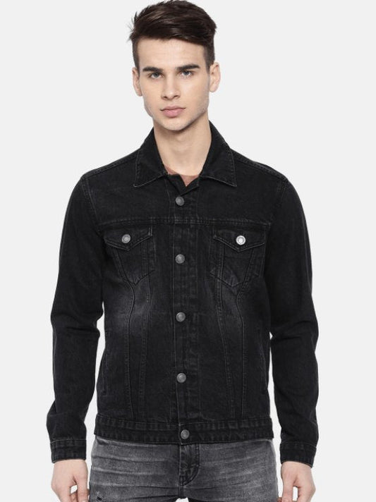 Mens Denim Jacket Black - DENIMS - Denim Jacket - 