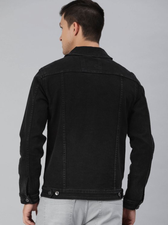 Mens Denim Jacket Black - DENIMS - Denim Jacket - 