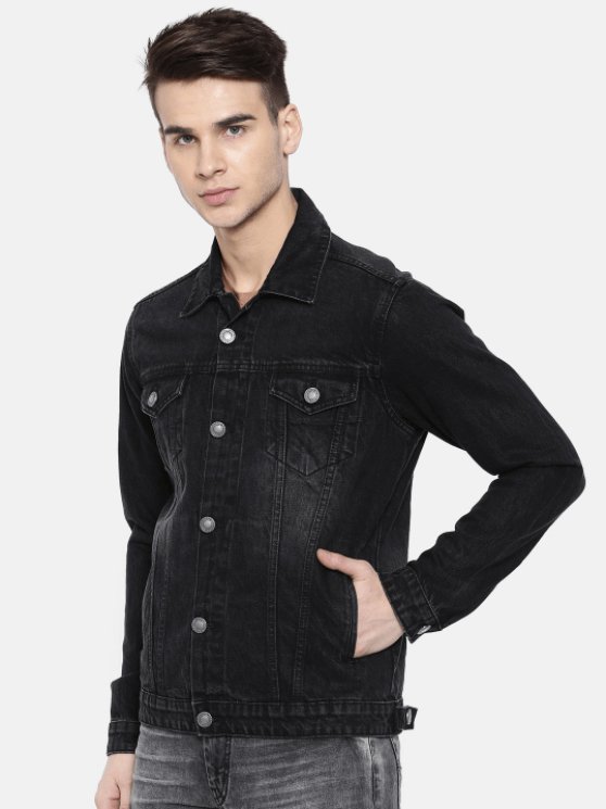 Mens Denim Jacket Black - DENIMS - Denim Jacket - 
