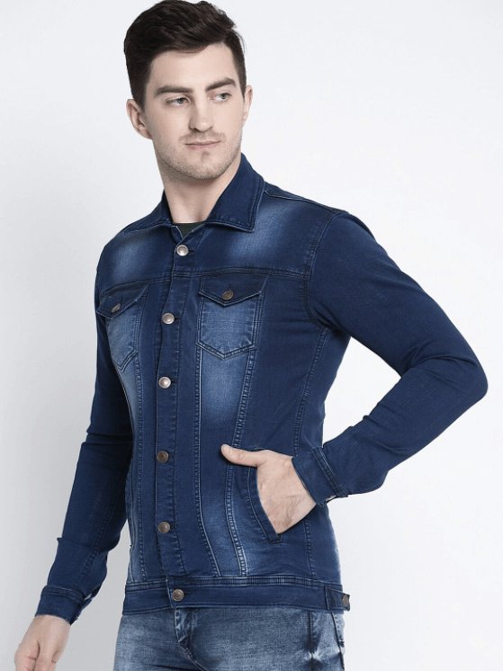 Mens Denim Jacket Dark Blue - DENIMS - Denim Jacket - 