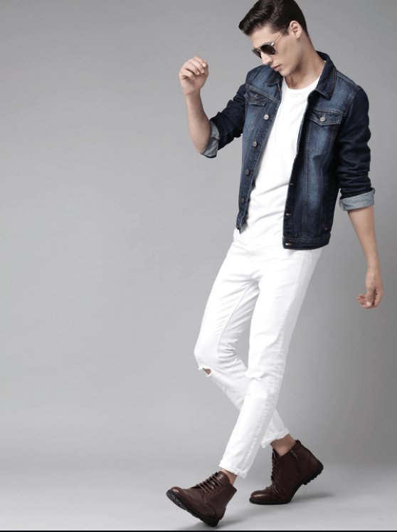 Mens Denim Jacket Dark Blue - DENIMS - Denim Jacket - 