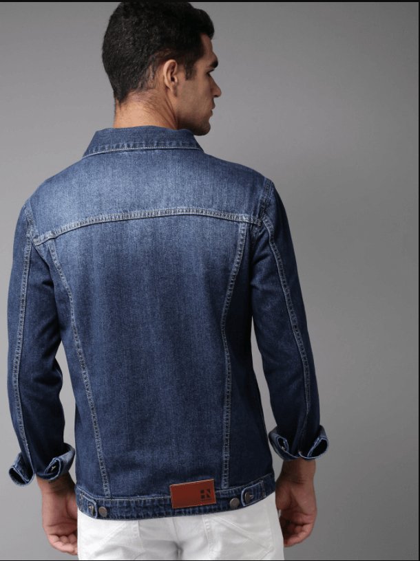 Mens Denim Jacket Dark Blue - DENIMS - Denim Jacket - 