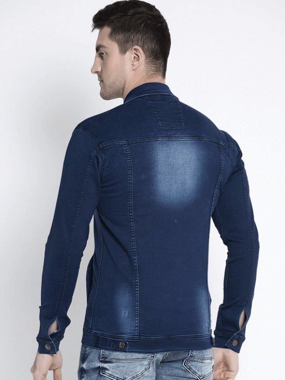 Mens Denim Jacket Dark Blue - DENIMS - Denim Jacket - 