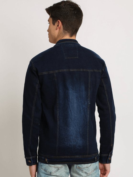 Mens Denim Jacket Dark Blue - DENIMS - Denim Jacket - 