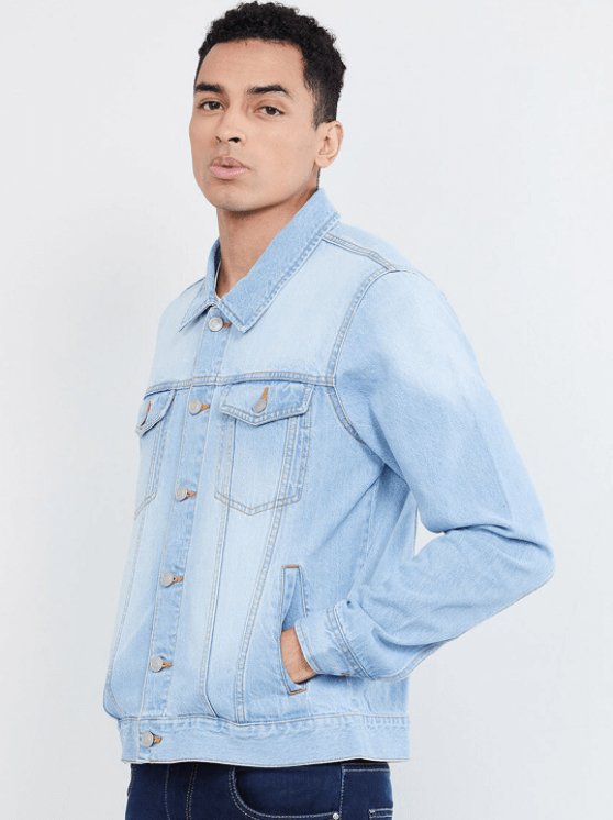 Mens Denim Jacket Light Blue - DENIMS - Denim Jacket - 