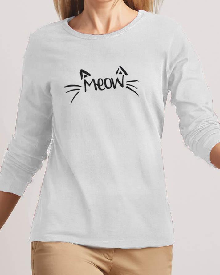 Meow New Fashion White High Graphic Excellent Quality T - shirt - DENIMS - Tops & T - Shirts - 