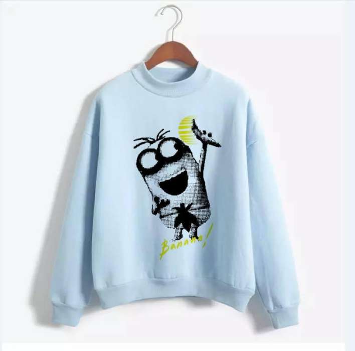 Minion Banana Full Fleece Design Sweat Shirt Excellent Quality - DENIMS - Hoodies & Sweatshirts - 