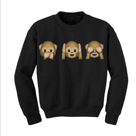 Monkey Emoji Sweatshirt - DENIMS - Hoodies & Sweatshirts - 