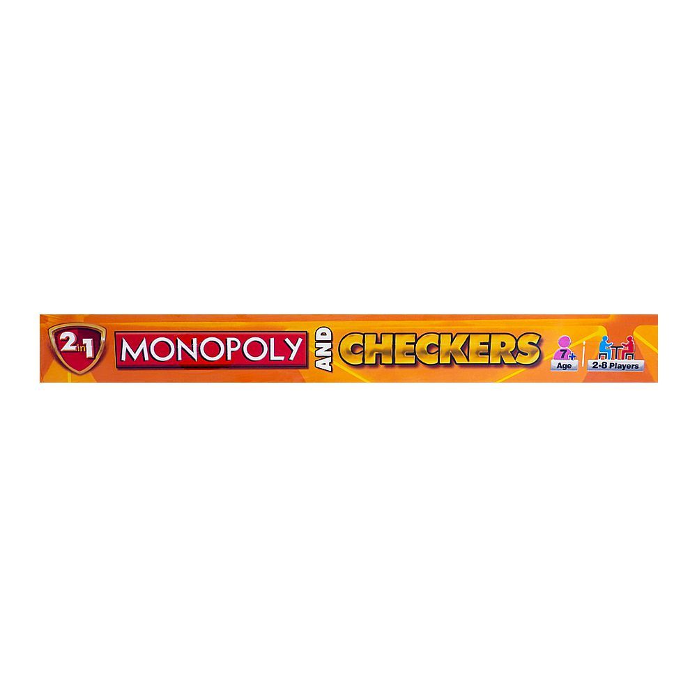 Monopoly And Checker 2 - In - 1 Board Game, For 7+ Years - DENIMS - Board Games - 