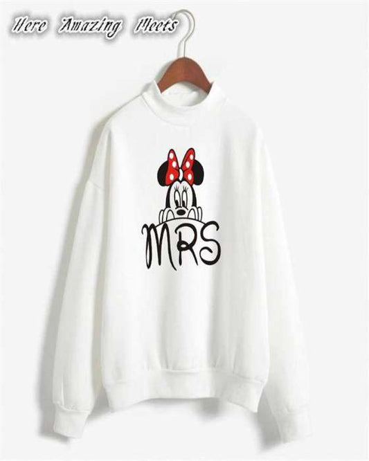 Mrs Printed Sweat Shirt For womens - DENIMS - Hoodies & Sweatshirts - 