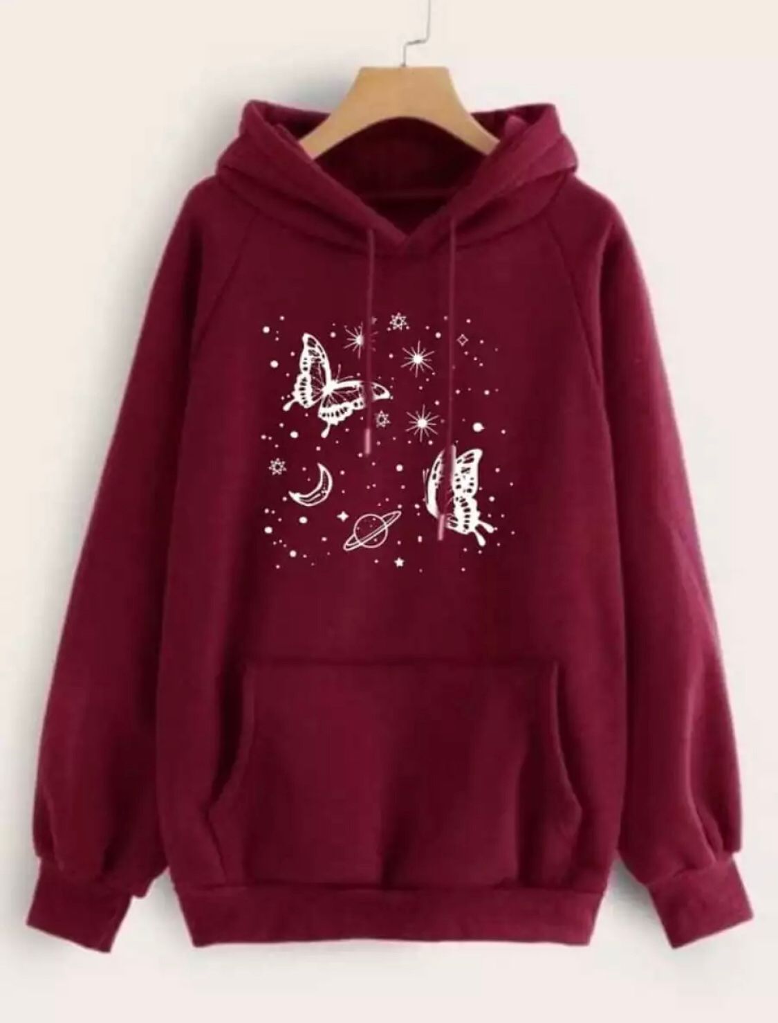 New Hoodie Design Printed Fleece Winter Hoodie for Woman and Girls Pullover Comfortable Wear all Colors - DENIMS - Hoodies & Sweatshirts - 