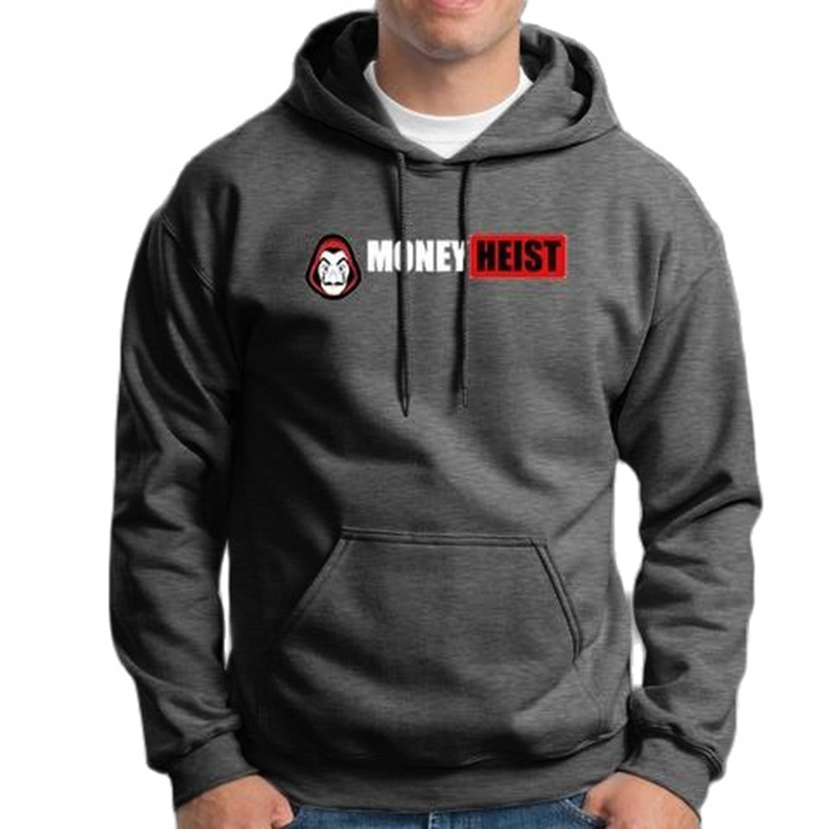 New Winter Collection Fleece Money Heist Hoodie For Men - DENIMS - Hoodie & Sweatshirt - 