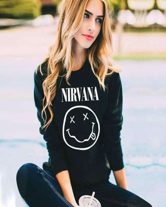 NIRVANA Sweat Shirt For womens - DENIMS - Hoodies & Sweatshirts - 