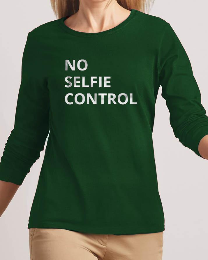 No Selfie Control New Fashion Green High Graphic Excellent Quality T - shirt - DENIMS - Tops & T - Shirts - 