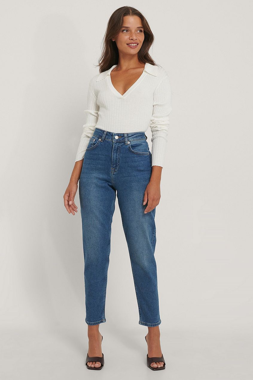 Organic Mom Jeans For Womens - DENIMS - Jeans - 