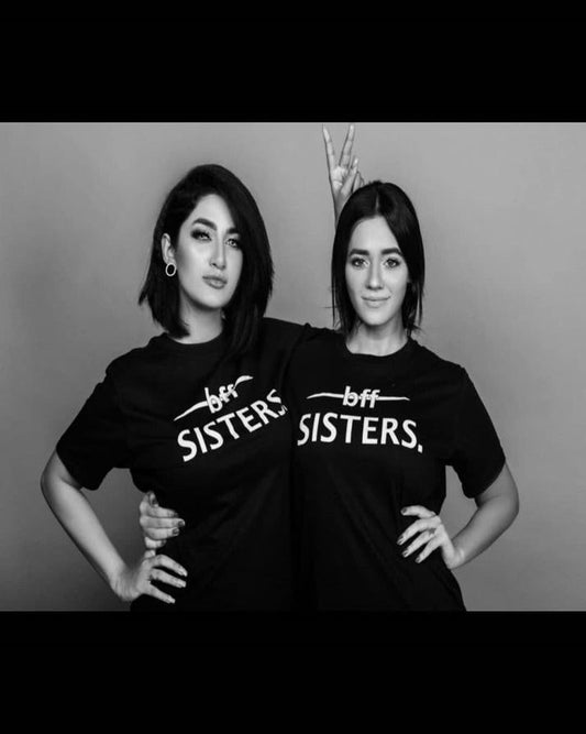 Pack Of 2 - Black Bff Sisters Printed T - Shirts For Women - DENIMS - Tops & T - Shirts - 