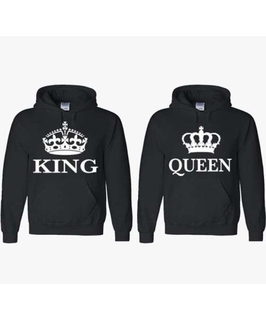 Pack of 2 Black king and queen Hoodie for womens both - DENIMS - Hoodies & Sweatshirts - 