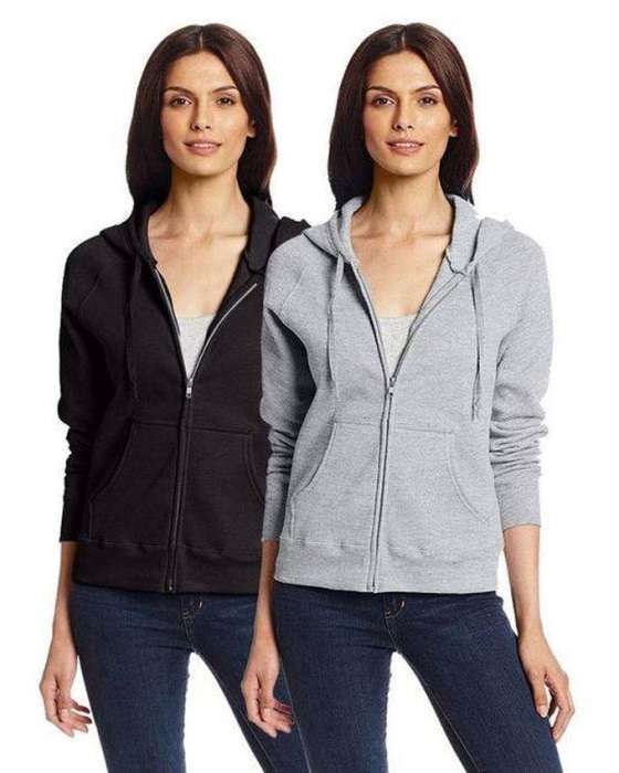 Pack of 2 Grey and Black Zipper Hoodie For Men - DENIMS - Hoodies & Sweatshirts - 