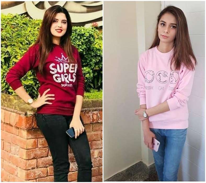 Pack of 2 Maroon Super Dont Cry Pink Obsessive Cat Disorder Printed Sweatshirts For Womens - DENIMS - Hoodies & Sweatshirts - 