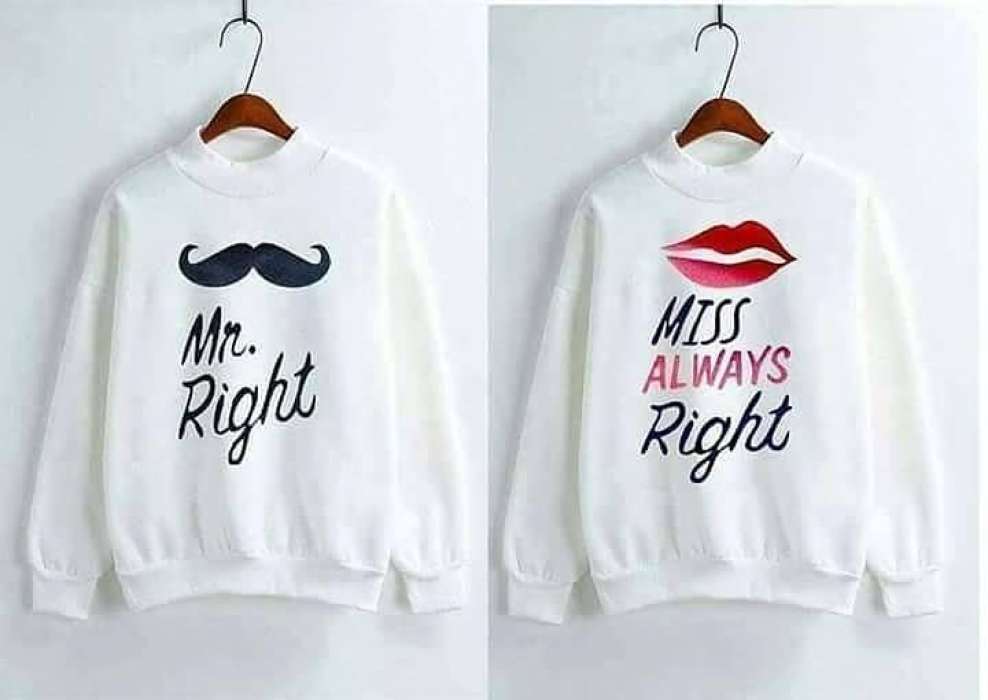 Pack of 2 Miss Always Right And Mr Right Sweatshirts - DENIMS - Hoodies & Sweatshirts - 