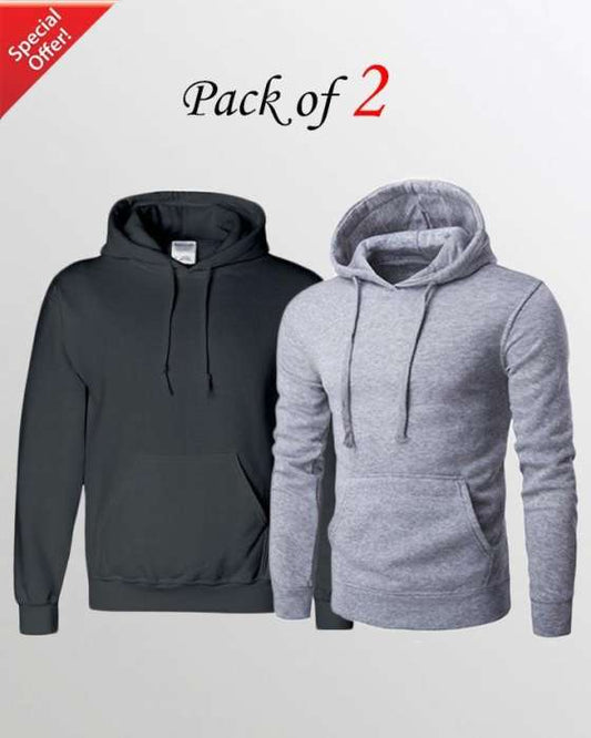 Pack of 2 plain hoodie For womens - DENIMS - Hoodies & Sweatshirts - 