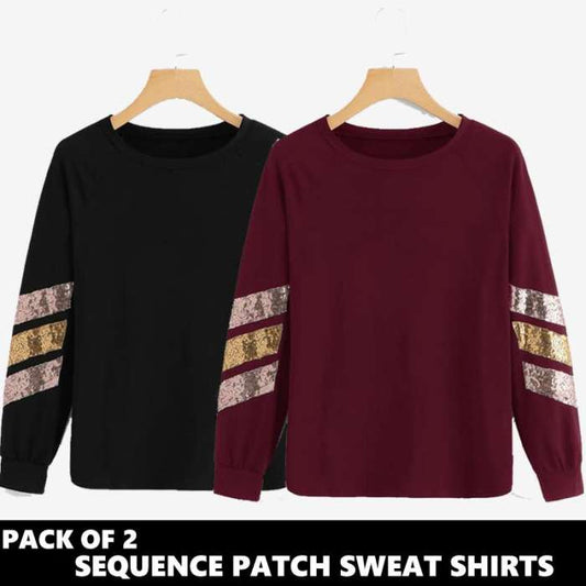 PACK OF 2 SEQUENCE PATCH SWEAT SHIRTS - DENIMS - Hoodies & Sweatshirts - 