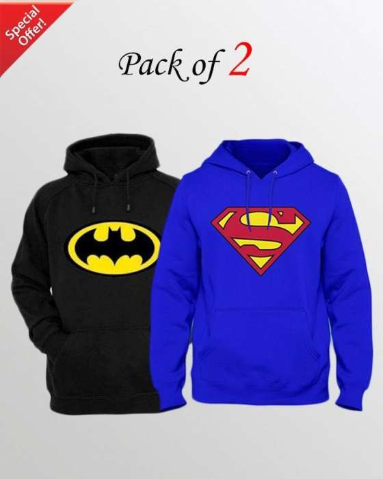 Pack Of 2 Superwomensos printed hoodie for womens both - DENIMS - Hoodies & Sweatshirts - 