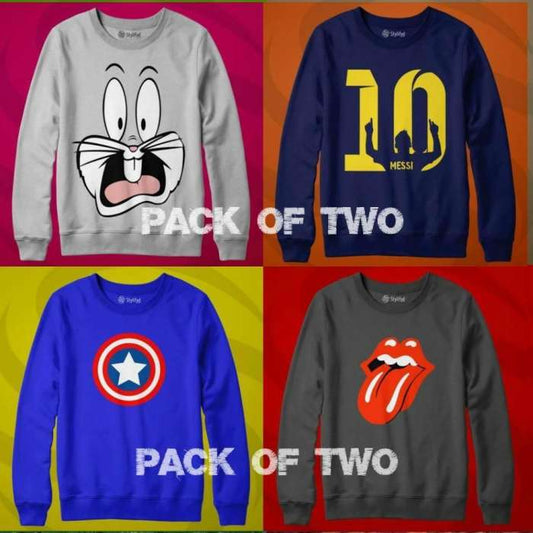 Pack OF 2 Sweat Shirts Design 10 - DENIMS - Hoodies & Sweatshirts - 