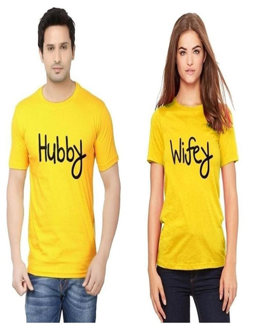 Pack Of 2 - Yellow Cotton Printed Tshirt For Women - DENIMS - Tops & T - Shirts - 