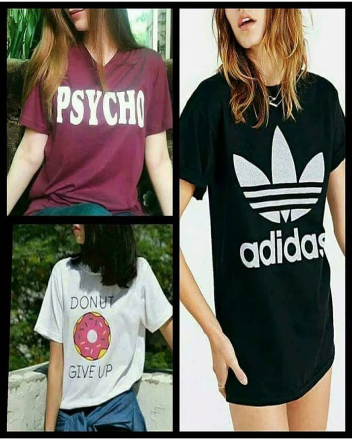 Pack Of 3 - Multicotton Printed T - Shirt For Women - DENIMS - Tops & T - Shirts - 