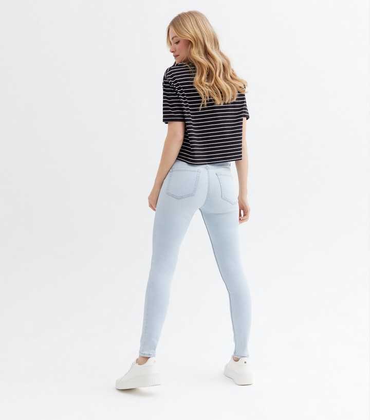 Pale Blue High Waist Ashleigh Skinny Jeans - DENIMS - Jeans - 