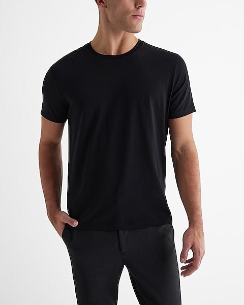 Perfect Cotton Crew Neck T - Shirt Black - DENIMS - T - Shirts & Polos - 