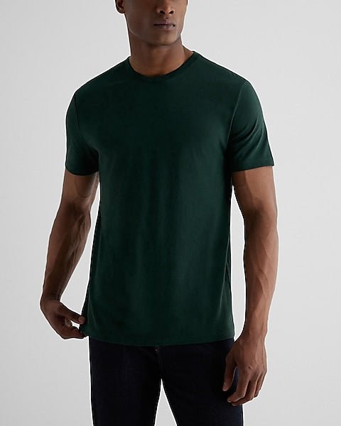 Perfect Cotton Crew Neck T - Shirt Dark Green - DENIMS - T - Shirts & Polos - 