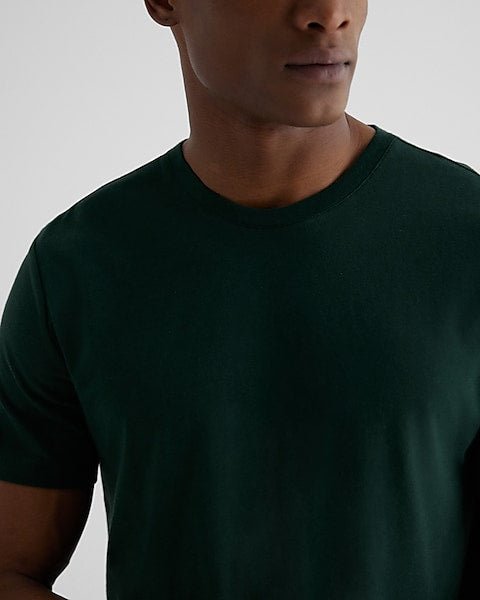 Perfect Cotton Crew Neck T - Shirt Dark Green - DENIMS - T - Shirts & Polos - 