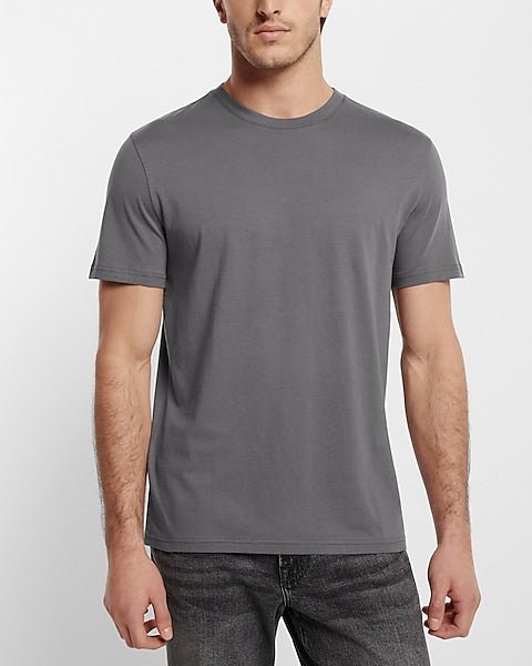 Perfect Cotton Crew Neck T - Shirt Grey - DENIMS - T - Shirts & Polos - 
