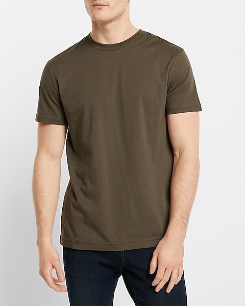 Perfect Cotton Crew Neck T - Shirt Olive - DENIMS - T - Shirts & Polos - 