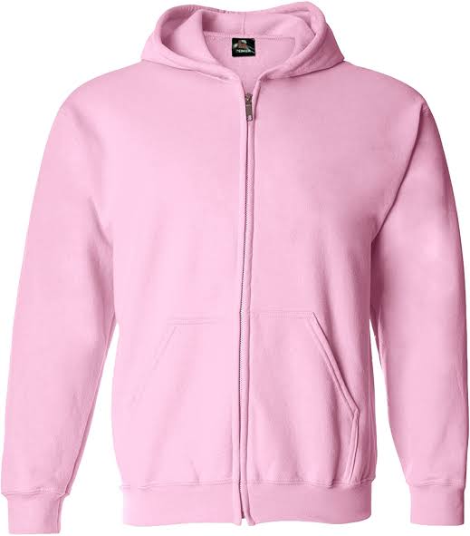 Pink Fleece Full Sleeves Zipper Hoodie For Women - DENIMS - Hoodies & Sweatshirts - 