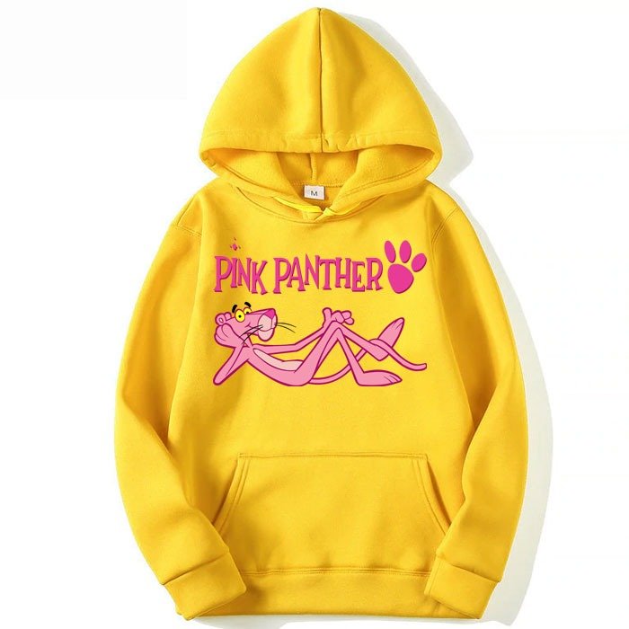 Pink Panther Fleece Full Sleeves Pull Over Hoodie For Women - DENIMS - Hoodies & Sweatshirts - 