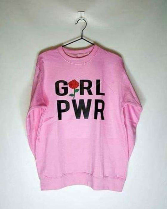 Pink Power Printed Sweat Shirt For Women - DENIMS - Hoodies & Sweatshirts - 