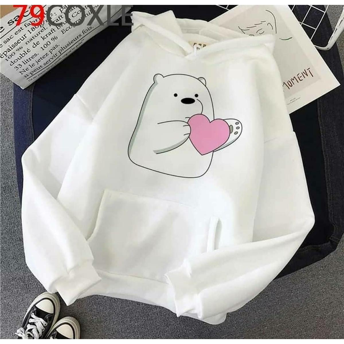 Pink Unicorn Fleece Full Sleeves Pull Over Hoodie For Women - DENIMS - Hoodies & Sweatshirts - 