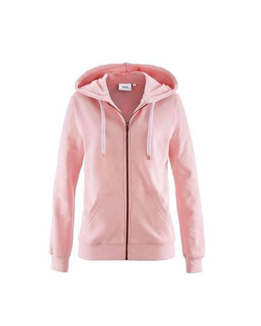 Plain Pink ZipperHoodie For womens - DENIMS - Hoodies & Sweatshirts - 