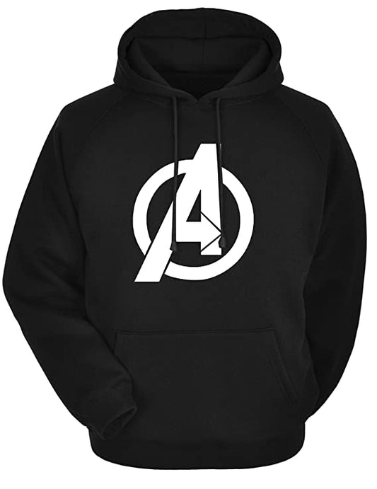 Printed Fleece Hoodie For Men - DENIMS - Hoodie & Sweatshirt - 