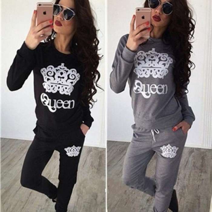 Printing Sweater Sport Tops Sweatshirt Outdoor Track Pants Suits Tracksuit ( SINGLE ) - DENIMS - Hoodies & Sweatshirts - 