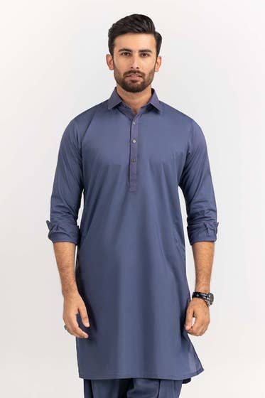 Purple Basic Shalwar Kameez - DENIMS - Shalwar Kameez - 