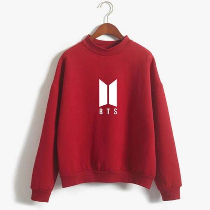 Red BTS Sweat Shirt For men and women Export Quality - DENIMS - Hoodies & Sweatshirts - 