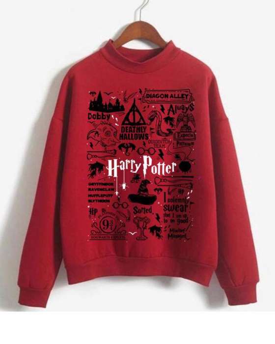 RED HARRY POTTER SWEATSHIRT FOR womens - DENIMS - Hoodies & Sweatshirts - 