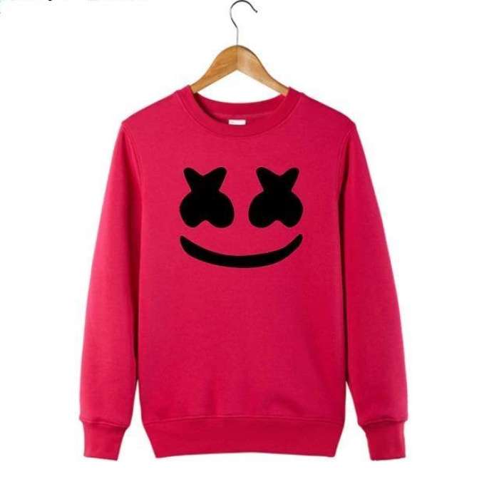 Red Marshmallow Printed Sweat Shirt For and Women Sw 002 - DENIMS - Hoodies & Sweatshirts - 