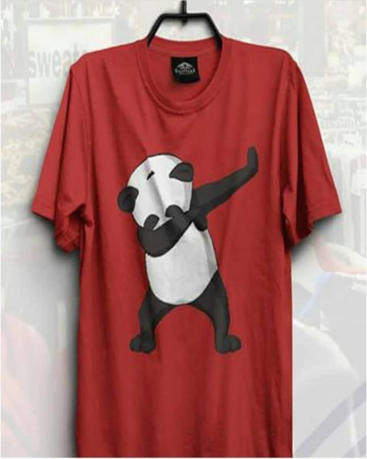 Red Panda Dap Cotton Printed T - Shirt For Women - DENIMS - Tops & T - Shirts - 