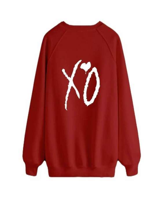 Red XO print Sweat Shirt for womens - DENIMS - Hoodies & Sweatshirts - 